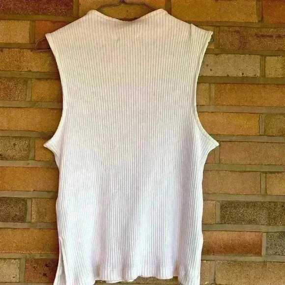Madewell wide rib mock neck cream tank - Picture 7 of 8